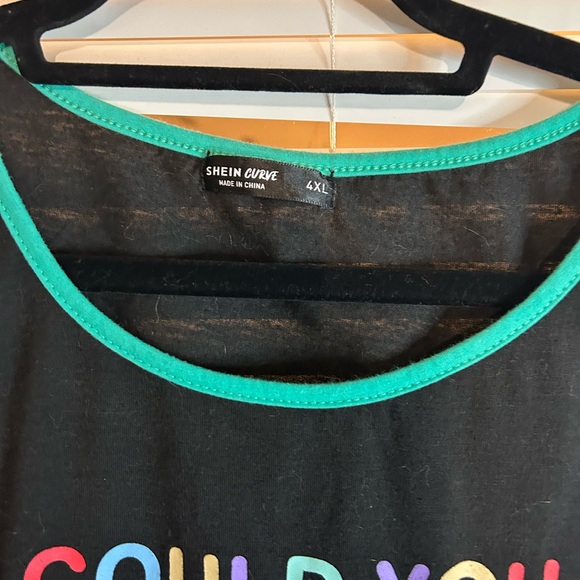 Black Crop Top with Multicolor Lettering - Picture 2 of 3